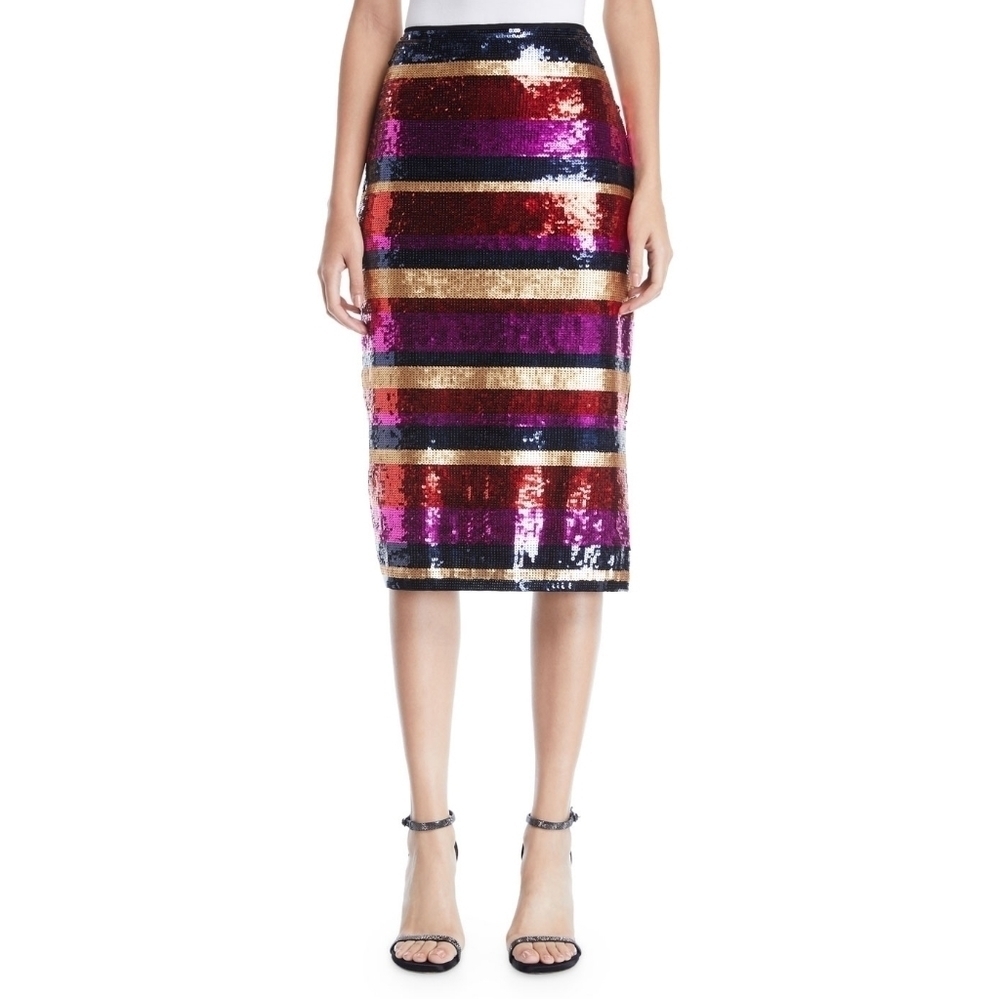 Trina Turk Cava Striped Sequin Skirt 2